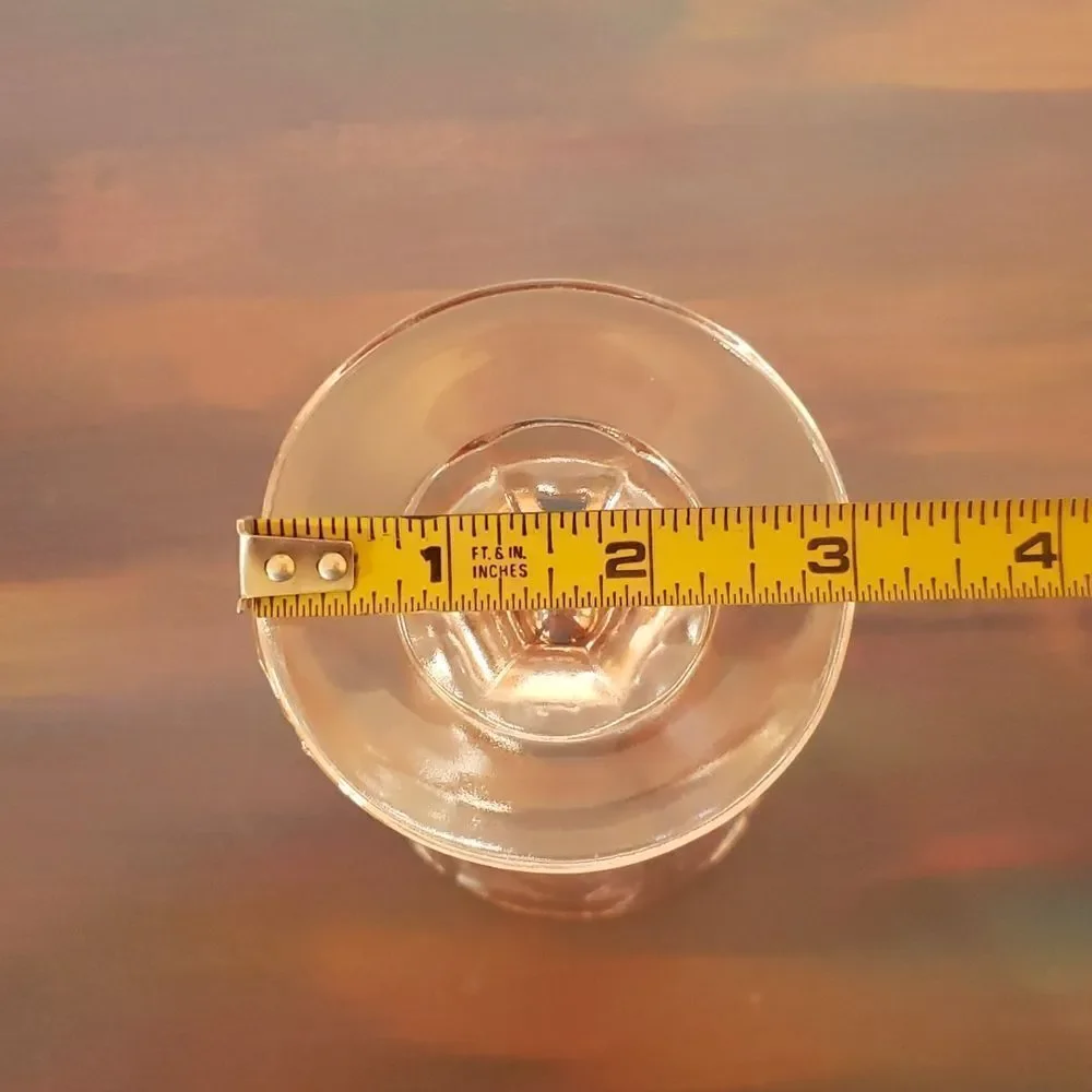 Gorgeous Vintage Blush Pink Heavy Depression Glass Water Goblet